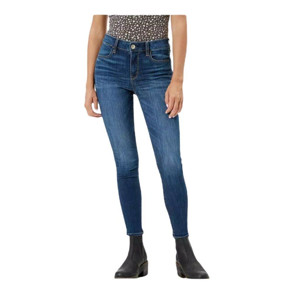 AMERICAN Eagle Women's Blue Hi Rise Jegging Jeans Super Stretch X 4 US 00 Short